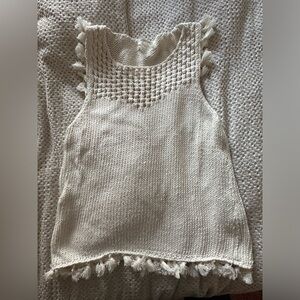 LIKE NEW Anthropologie Sleeveless Sweater with Tassels
